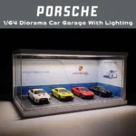 Porsche Diorama Car Garage – Premium Display Setup for Diecast With Tri-Color Lighting
