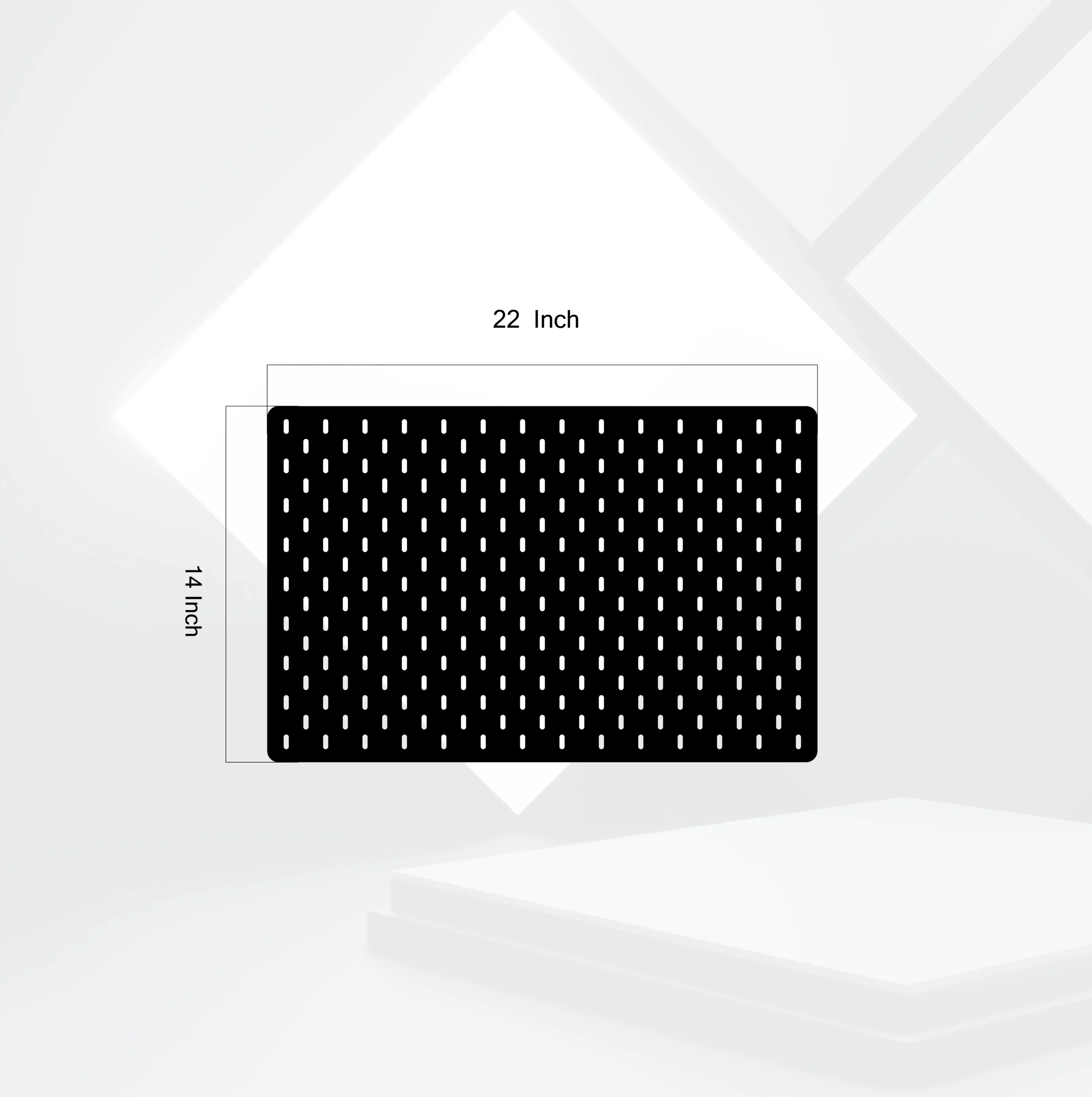 qaxd 22x14– Inch Premium Horizontal Aesthetic Pegboard Organizer | Metal or Plywood Option - Image 1