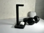 3D Printed Headphone Holder with Storage Tray – Modern Desk Headphone Stand | Headset Stand for Gaming, Office & Home Setup - Image 3