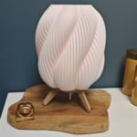 Striped Swirl Aura Lamp – Modern Decorative LED Table Lamp - Image 2